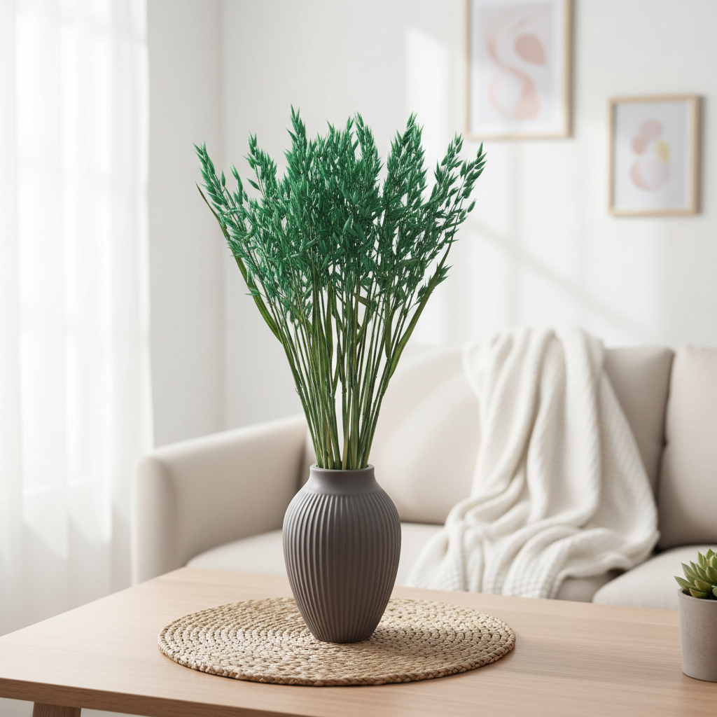 Sušený Oves (Avena) tmavě zelená - přírodní dekorace v rustikálním stylu